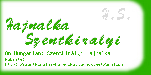 hajnalka szentkiralyi business card